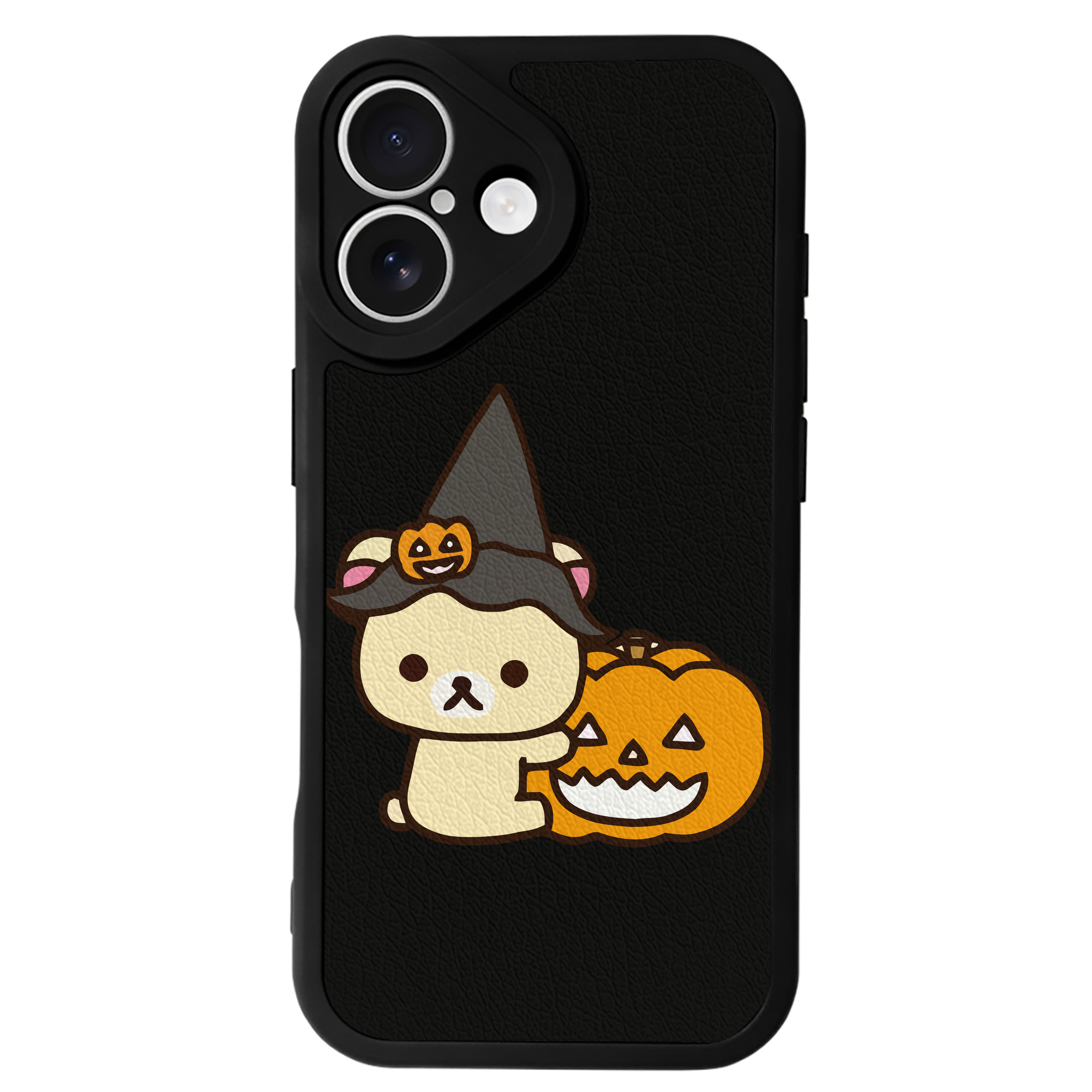（画像用） リラックマ リラックマ キイロイトリ Rilakkuma Korilakkuma Kiiroitori 【iPhone 16シリーズ対応】シリコンスマホケース（レザー調） 材質：シリコン